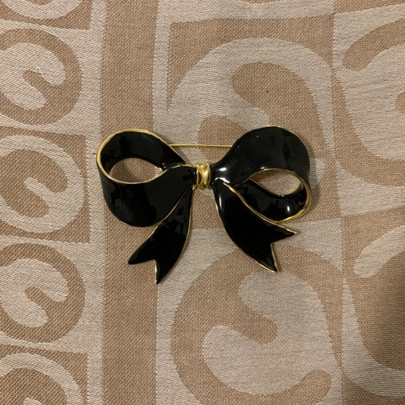 🎀Darling Glossy Black Bow-Shaped Brooch - Picture 4 of 4